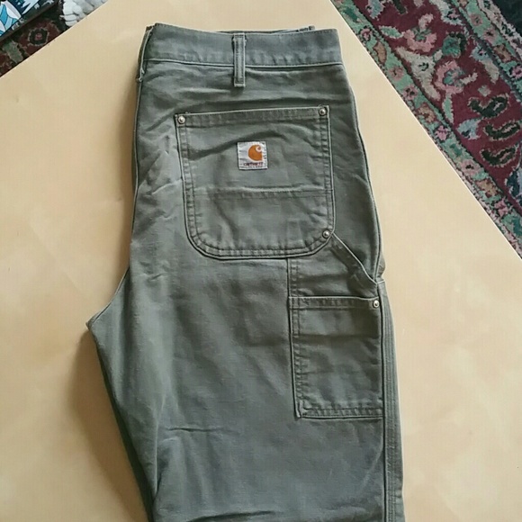 Carhartt double-front olive green pants - Picture 2 of 2
